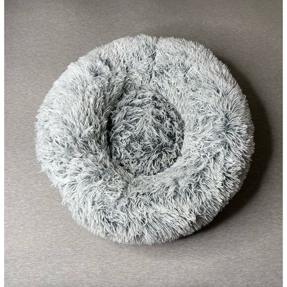 Western Home 24'' Donut Faux Fur Plush Pet Bed - Picture 5 of 9